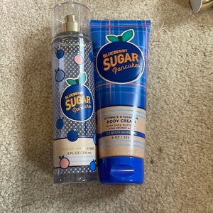 Bath and Body work’s blueberry sugar pancakes lotion and spray